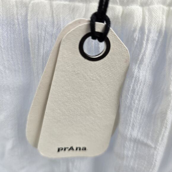 PRANA Jumpsuit Women Size Small White Wide Leg Lightweight Stretch Travel Cruise - Picture 9 of 12